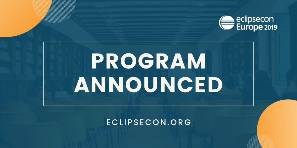 ocfortooling's tweet image. The EclipseCon Europe 2019 program has been announced! Congratulations to the speakers!

Take a look at the exciting sessions here: hubs.ly/H0k4k-V0