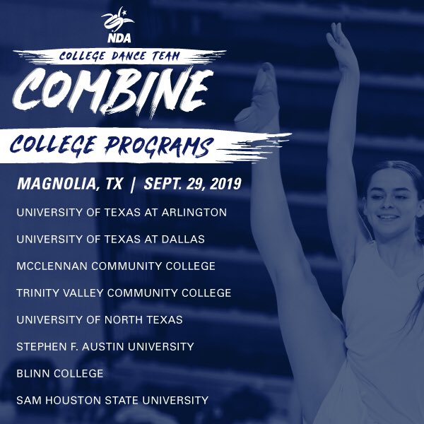 NDAupdates's tweet photo. Get a head start on college dance team auditions by attending the #NDAcombine! This the perfect time for sophomores, juniors and seniors to prepare for dance at the collegiate level.

📍Click here for more info or to register: https://t.co/HMNjU2c9Jy https://t.co/feBvb02y4B