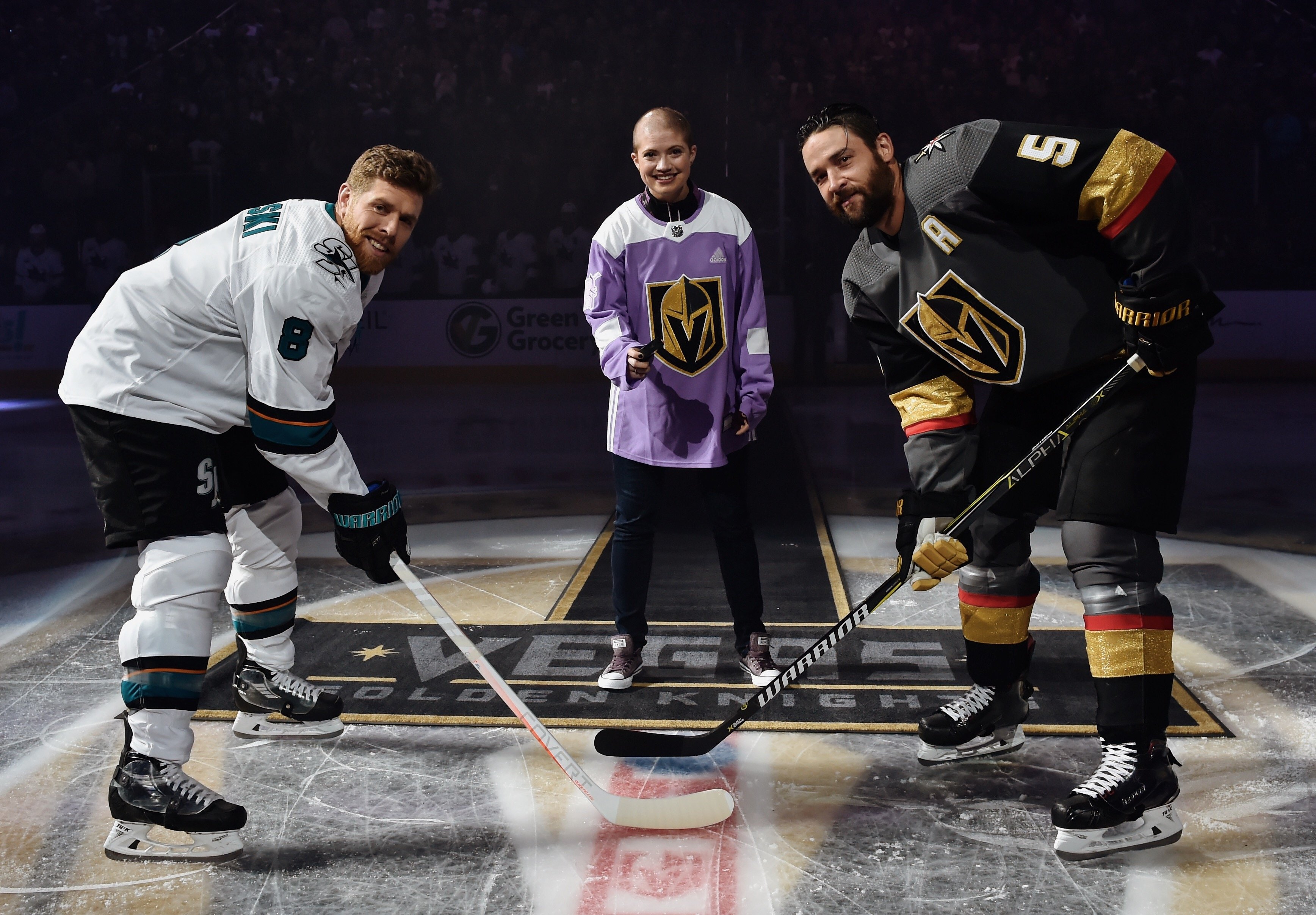 Vegas golden knights hockey fights hotsell cancer 2019