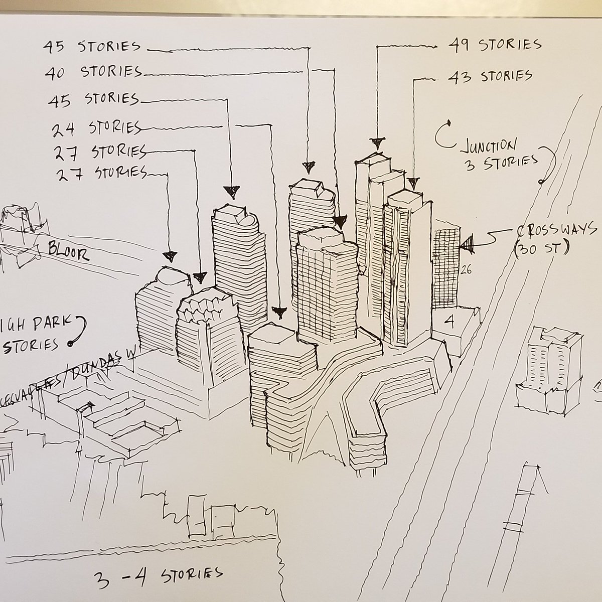 squarepegstudio's tweet photo. For something worse look to the proposal to the southeast corner of bloor and dundas.  Massively out of scale. https://t.co/4rwfD4J64e