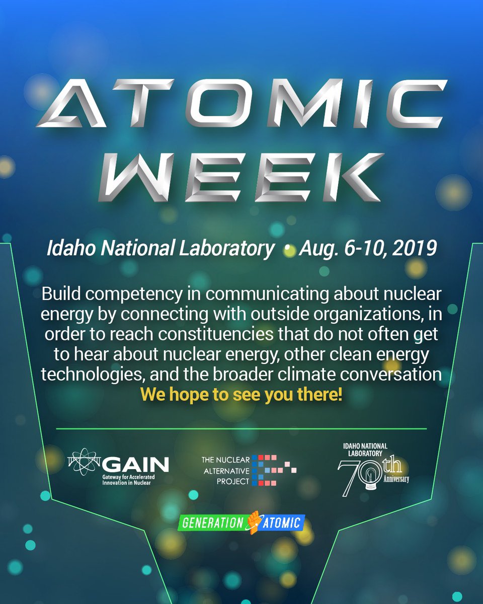 GAINnuclear's tweet photo. Have you registered for Atomic Week yet?🤔

You won’t want to miss out!

Register at https://t.co/DP8XJbgkW9
#atomicweek⚛️
@Gen_Atomic @ProjectoNAP https://t.co/Xviv3lLjJ7