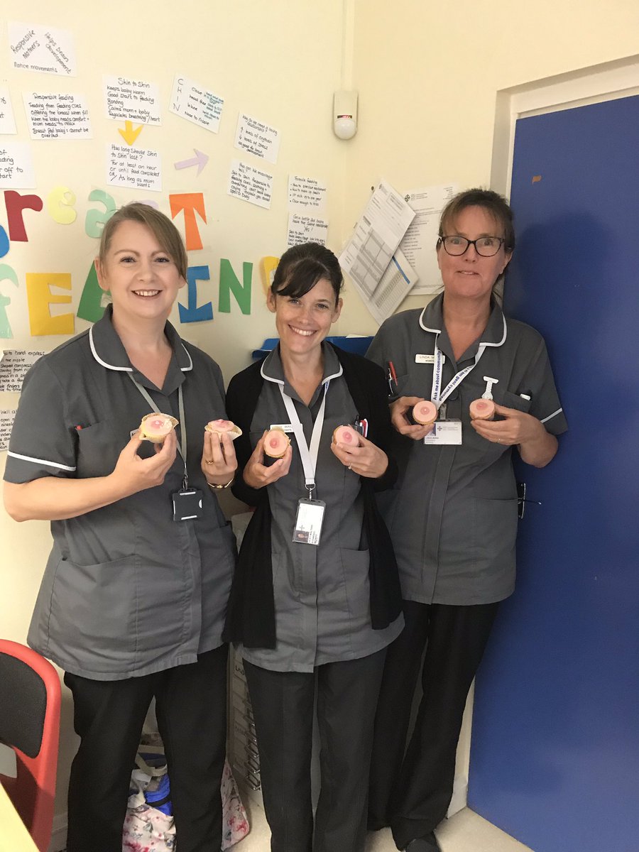 marthaalice's tweet photo. In what has been the busiest few days I can remember in community, we missed lunch and worked late, we also  managed to keep smiling. We baked/ate cake and provided amazing care in the community to all our women. Celebrating breast feeding week@bcu.wales.nhs.uk https://t.co/nHG10BrIz2