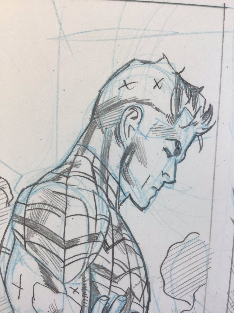 MikeHawthorne's tweet photo. A work in progress shot of Superior Spider-man 11. Otto making tough calls. #SuperiorSpiderman #marvelcomics #workinprogress #processpost https://t.co/5pfsKiL6wP