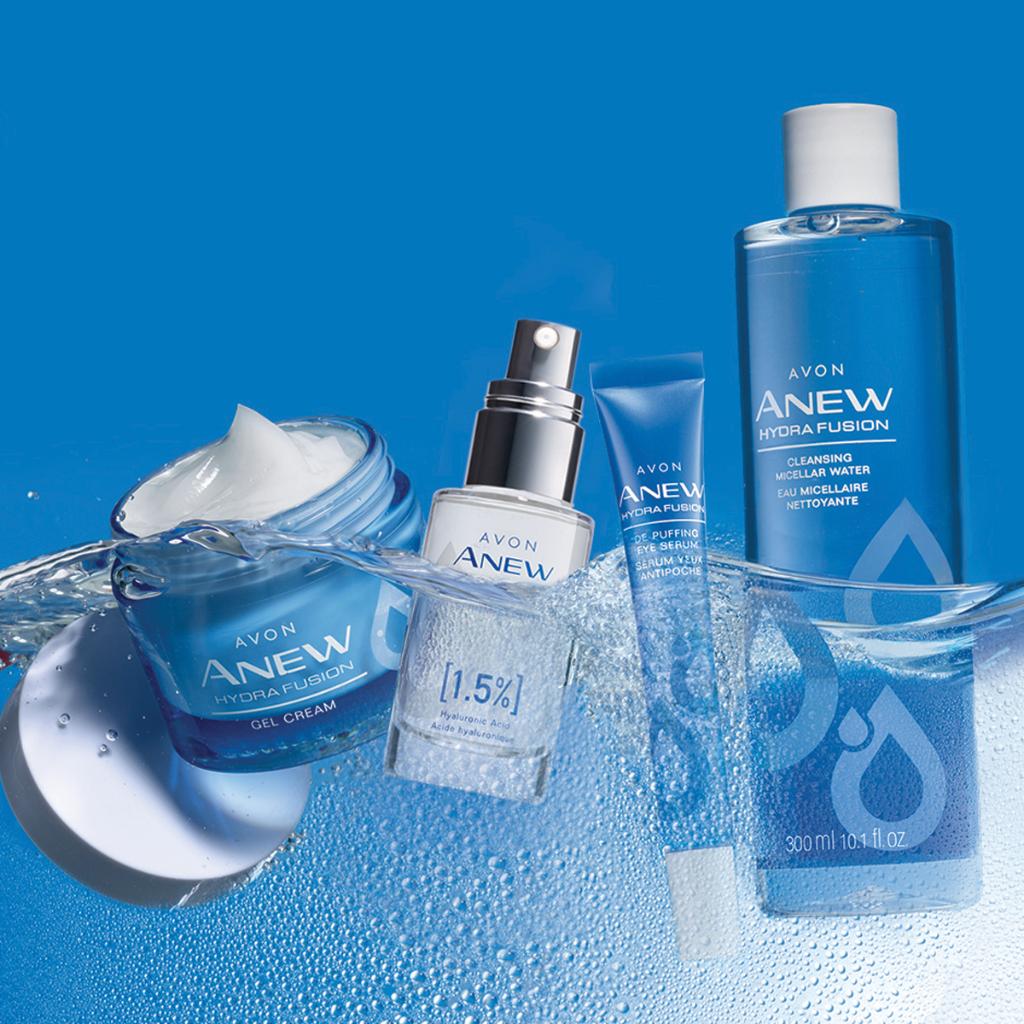AvonInsider's tweet photo. Hyaluronic acid helps to improve texture and vibrancy for skin that appears smoother, refreshed and plumped with #hydration: https://t.co/6jyHylPjgs. #AvonMakesASplash https://t.co/BneOmF1rEc