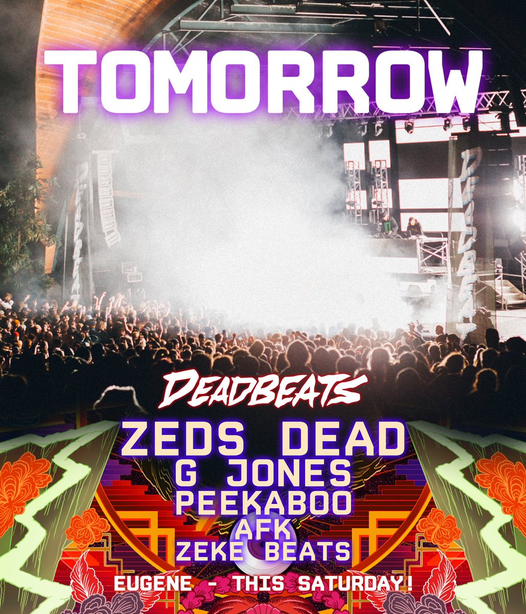 TransitionOR's tweet photo. TOMORROW! ☠⚡️ We return to the Cuthbert for DEADBEATS w/ Zeds Dead, G Jones, Peekaboo, &amp; more!

Get tickets here: https://t.co/4OKpn4pVtk https://t.co/uLSHAIWmIz