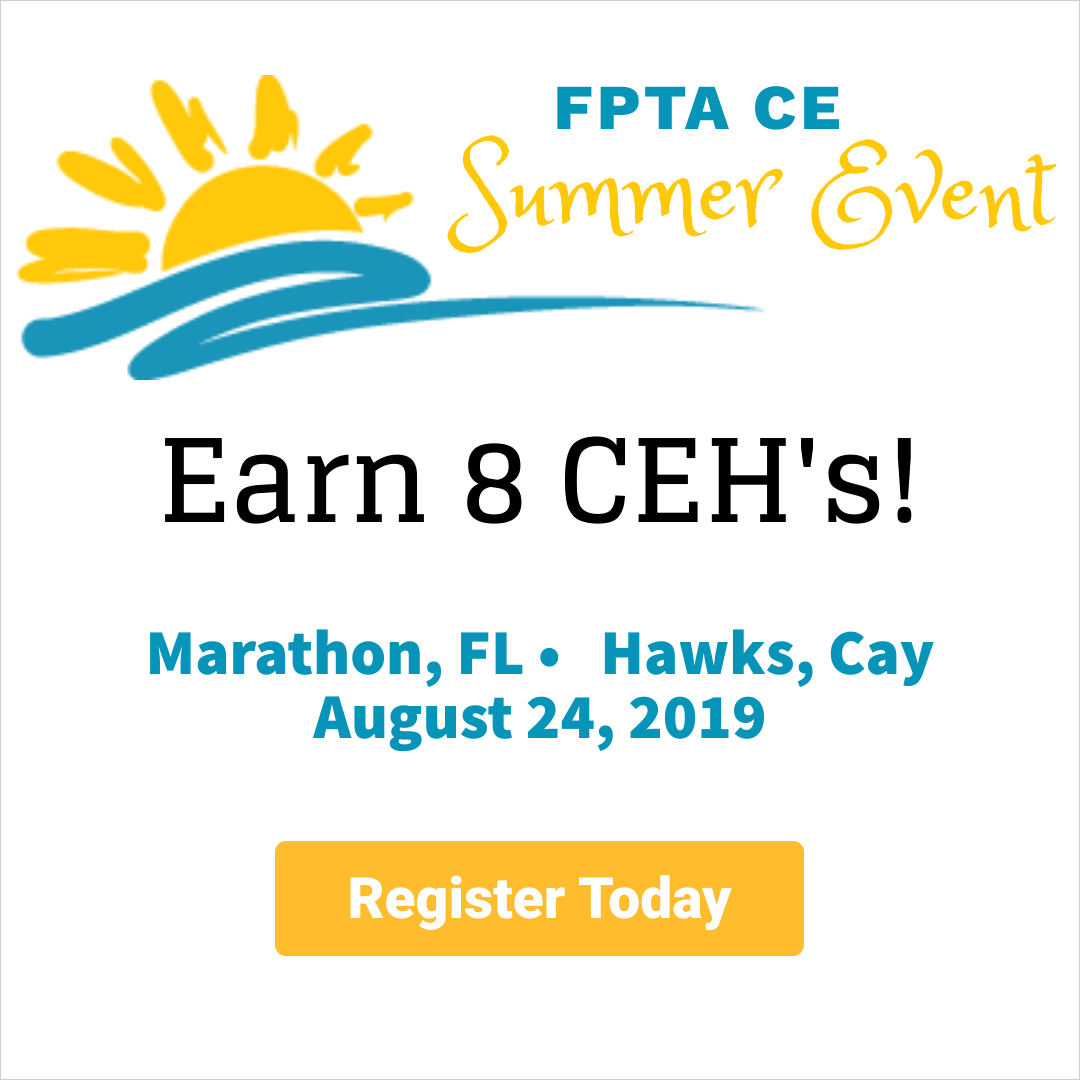 FPTASSOC's tweet photo. The CE Summer event is quickly approaching. Don’t miss out on the opportunity to earn 8 CEH’s while staying on the beautiful island of Duck Key! Programming includes Pharmacology, Vital Signs, Women’s Health and more. 

Register now: https://t.co/YqdpveieR8
#FPTA #CESummer https://t.co/SAOHEquwnM