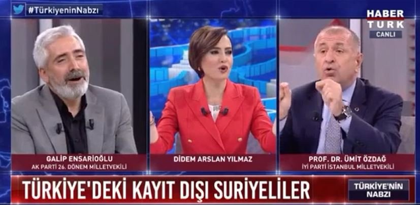 YenicagGazetesi's tweet photo. İYİ Parti İstanbul Milletvekili Ümit Özdağ, Habertürk TV’de katıldığı canlı yayında AKP’li Galip Ensarioğlu’nun sık sık sözünü kesmesi üzerine, “Sizi haftaya yine çağıracaklar beni 1 sene daha çağırmazlar müsaade edin” dedi. 

https://t.co/XBiShKCNSY https://t.co/Gcn6mgWUbd