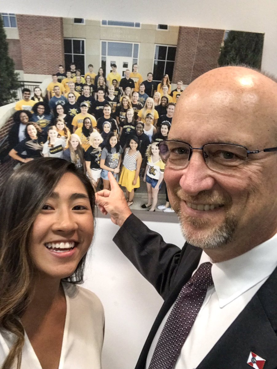 tramqngo's tweet photo. Got to go on a #shockervisit at my Alma Mater today &amp; BOY is it booming. Being a Shocker Navigator was a lot easier 4 years ago when campus wasn’t constantly changing. Thank you for sharing the latest updates with us, @WichitaState! 🌾💛 https://t.co/xiuDvESKkB