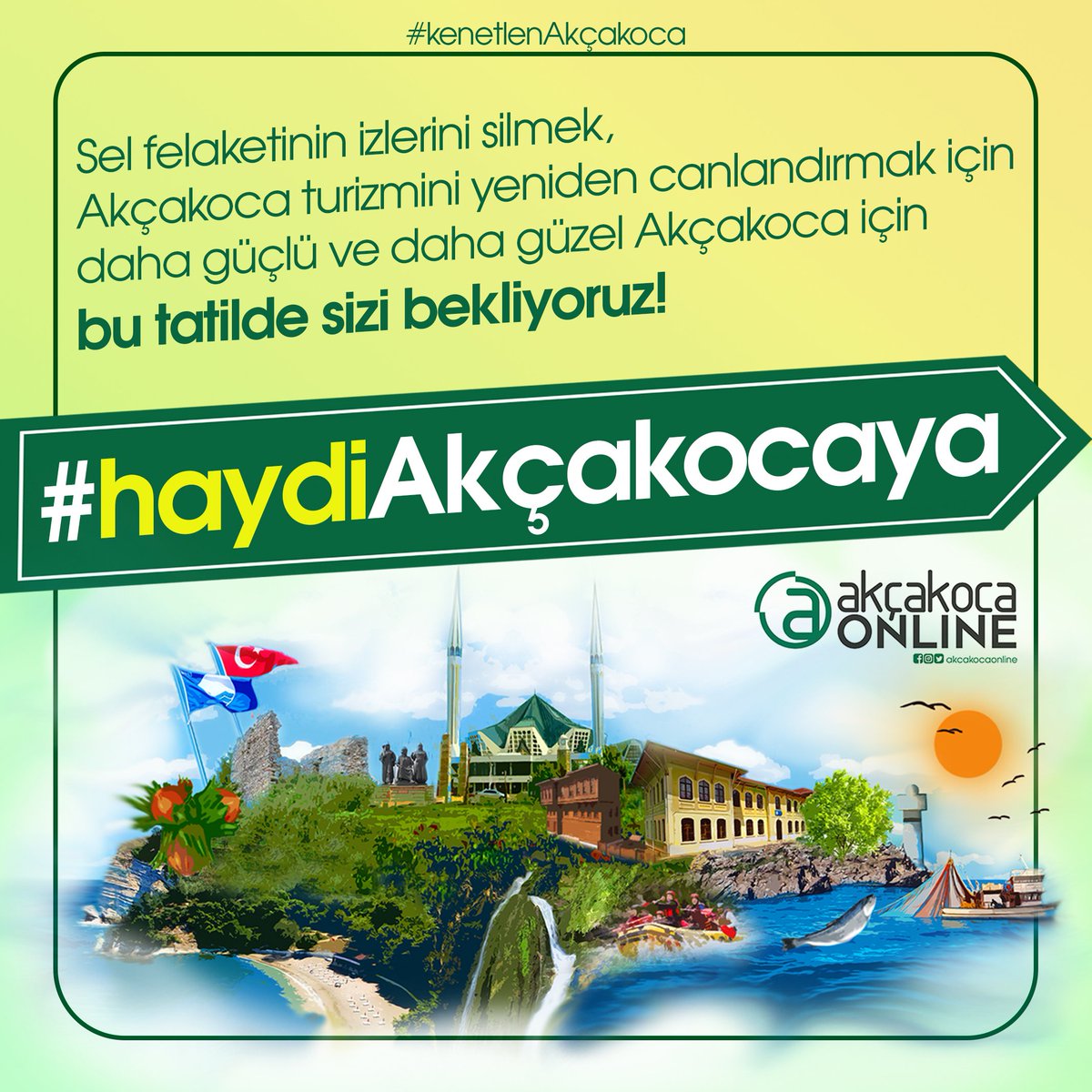 akcakocaonline's tweet photo. Sel felaketinin izlerini silmek, Akçakoca turizmini yeniden canlandırmak için daha güçlü ve daha güzel Akçakoca için bu tatilde sizi Akçakoca'ya bekliyoruz!
#haydiAkçakocaya
#kenetlenAkçakoca https://t.co/CIYyv7d2lR