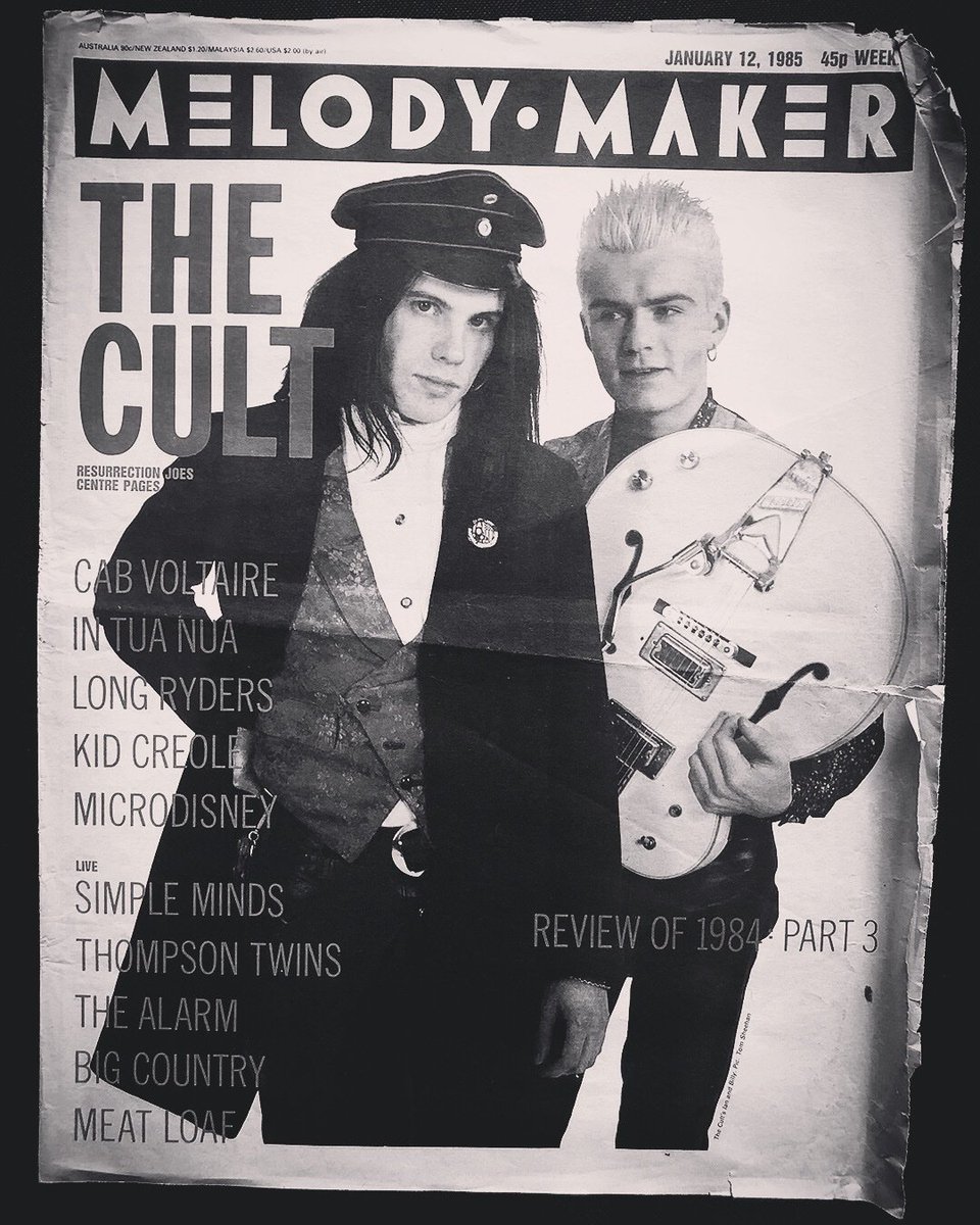 officialcult's tweet photo. ++ CLTRCHV // MELODY MAKER // JAN 1985 ++
Photo: Tom Sheehan
#THECULT #MELODYMAKER #COVER #1985 #RESURRECTIONJOE
#IANASTBURY #BILLYDUFFY https://t.co/hKxQMWBwaL