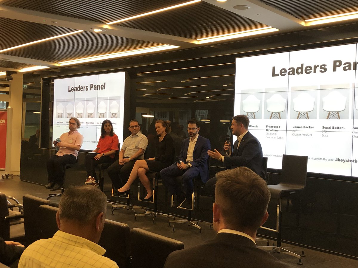 DGelici's tweet image. Big ass panel at the joint ISSA, CSA and ISC2 event #keystothefuture it has been a good event with good speakers like @ChaniSimms