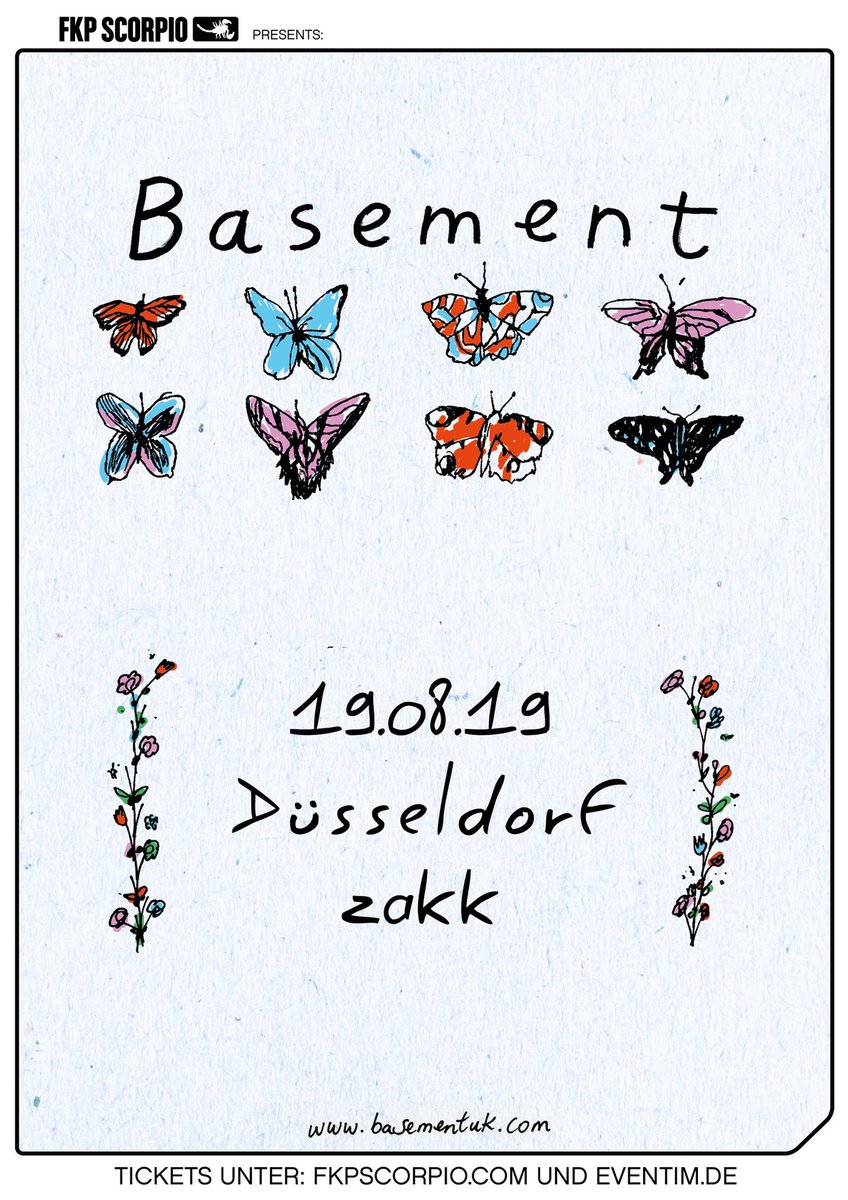 Düsseldorf. August 19th! Tickets at basementuk.com