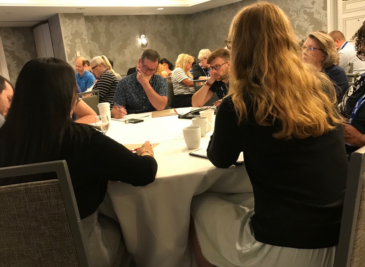 InesPolonius's tweet photo. #RCAP2019 participants in #WealthWorks training thinking about the community they work with that has the most potential. #ruralinnovation https://t.co/VbnYyIKEBF