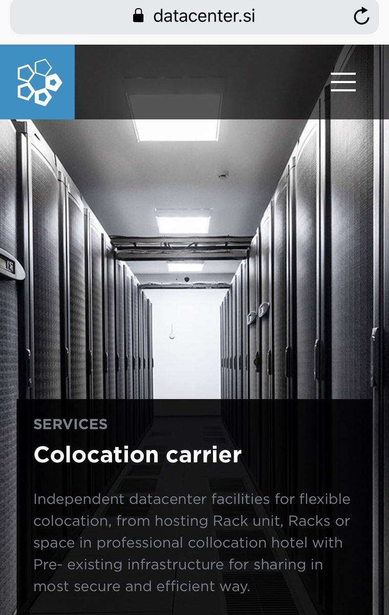 #DatacenterSi is up                    datacenter.si/#services #Collocation #Connectivity #CollocationCarier #DatacenterLjubljana #DatacenterSlovenia