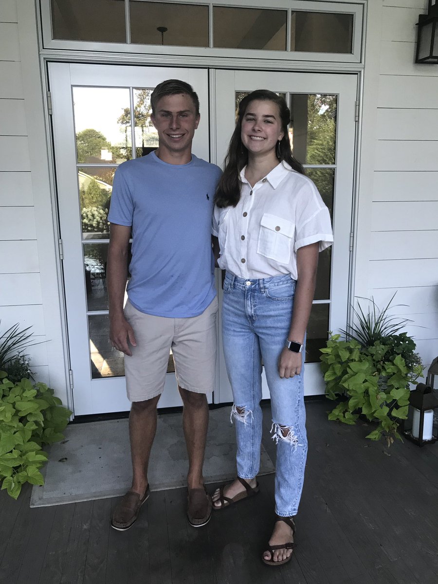 RyanWilliamsTN's tweet photo. Our firstborn, Tyson MacKay Williams, went to his last 😧 first day of school with his sister, Carson, who is a sophomore. Enjoy every moment! The “lasts” will be here B4 you know it. #CHS #Cavs #Senior #Sophmore #AbbyandIareamess #StopTimePlease #Myseniorpicturefeaturedamullet https://t.co/ICQ75pEX1F