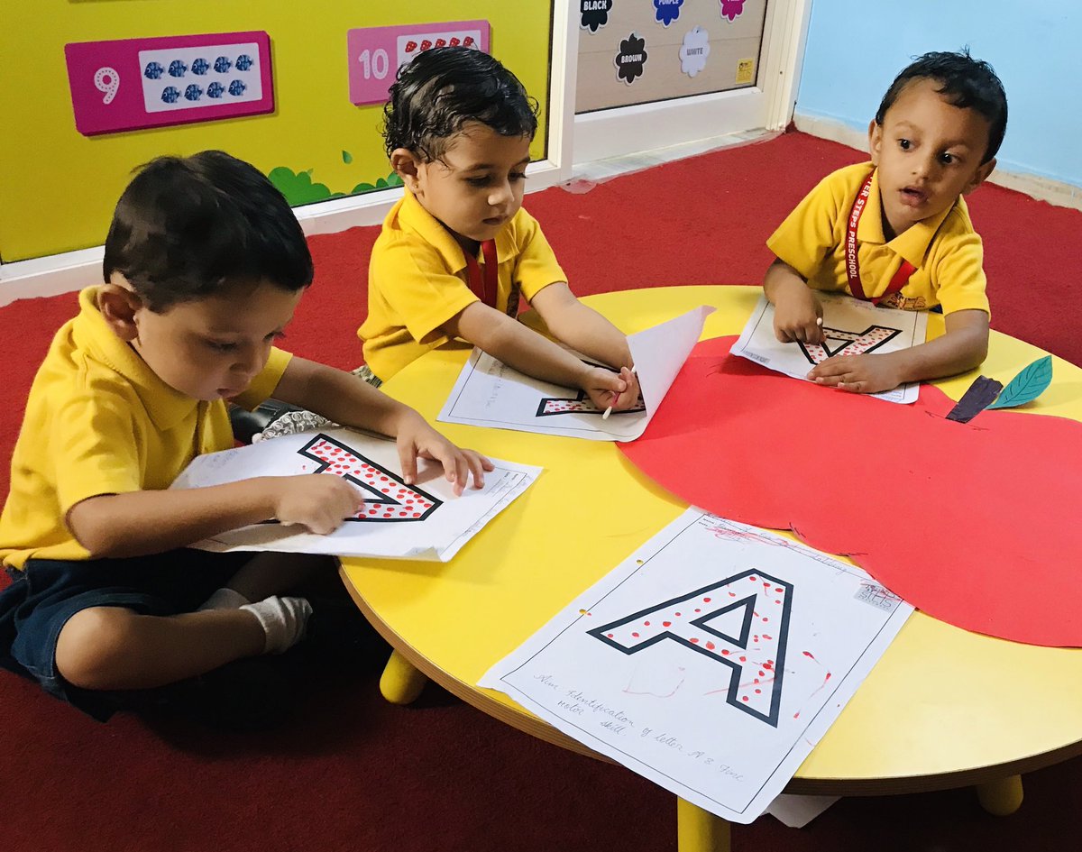 tottersteps's tweet photo. Our Totters Taking their first step of learning by learning Alphabet A through a fun filled activities targeting their overall development.
#TotterSteps #Preschool #AlphabetLearning #LearningLetterA #DoaDot #PaperTearing #Makingballs #Fun #Experience #Enjoy #HappyTotters 😍 https://t.co/z88SblMTpw