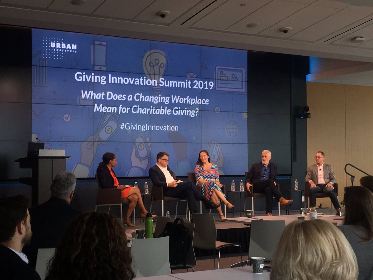 clairekboyd's tweet photo. Lucky to have heard such substantive &amp; optimistic insights at today’s #GivingInnovation Summit on how to use technology as a platform to facilitate workplace giving. #LiveAtUrban https://t.co/ygSLVAiCGi