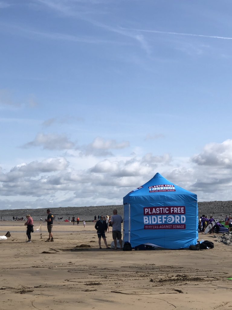 phillipingham's tweet image. Plastic pickup at #westwardho with @sascampaigns, #philupthefish and a cheeky visit from @nickknowles and the @diysos team