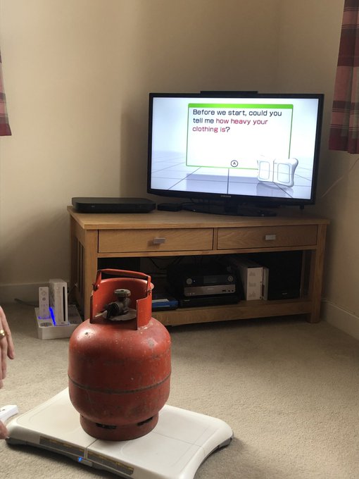 Random You Can Always Rely On Your Parents To Find A Clever Use For The Wii Fit Balance Board Nintendo Life