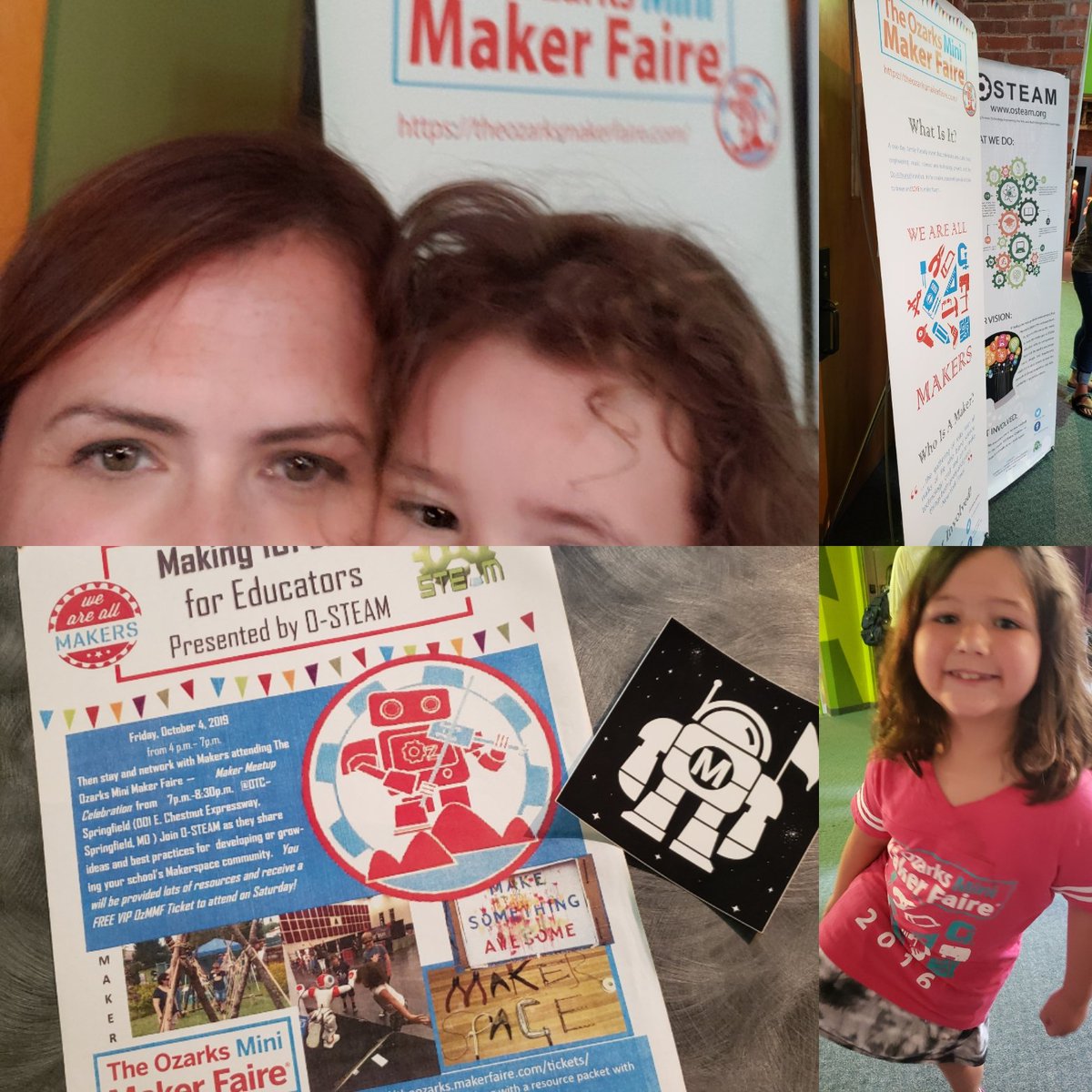 cdwilkins2's tweet photo. Join us today at the @DiscoveryCenter It's educators day! @officialSPS I'm here with @O_STEAM and @ozarkMF having a blast #makered #makermom #makerlibrarian https://t.co/FY2f00k6Pa