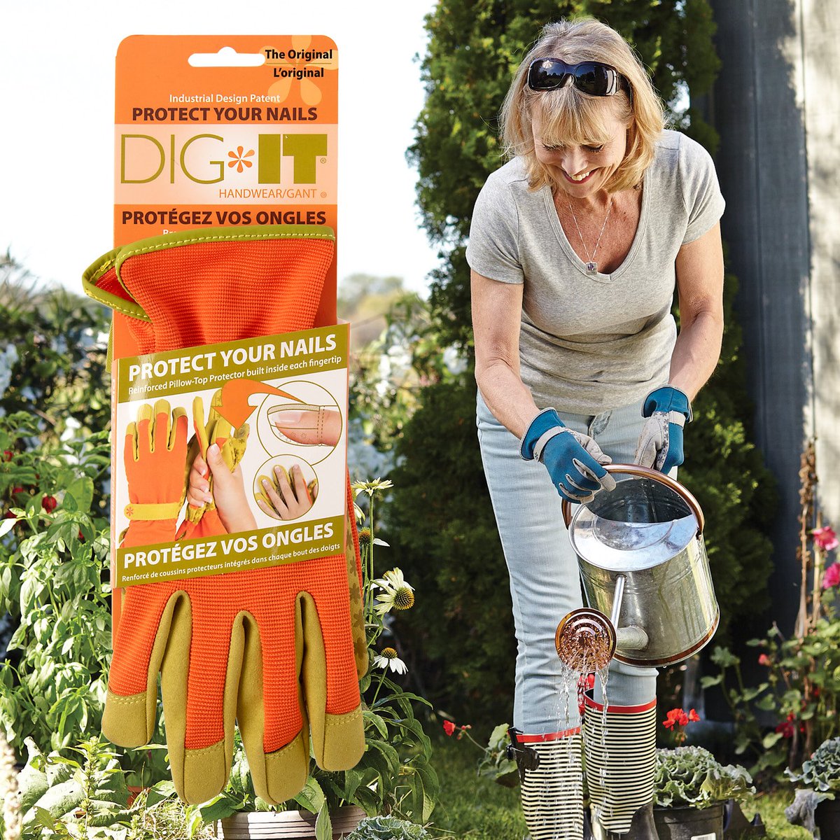🌷Dig It®Handwear gloves with Pillow-Top Protectors inside each fingertip protect your hands and your manicure 💅 from breakage and dirt. #freedomtodigdeep #bestgardengloves #garden #dragonsden #womensgloves