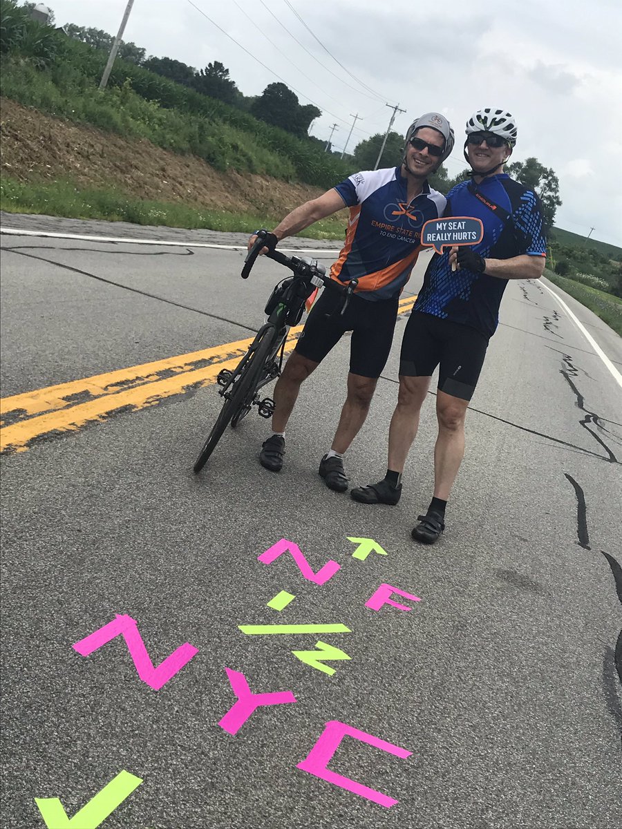 SteveMars47's tweet photo. Half way to the Falls!! 273 miles to go!! #esr19 #cancersucks @EmpireStateRide https://t.co/5zdIw60rkO