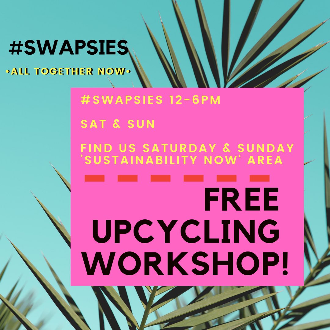 Are you headed down to #alltogethernow #music #festival this weekend? Find #swapsies in the #sustainabilitynow area near the main house: Sat & Sun 12-6pm. Hosting free workshops #upcycling pre-loved T-shirt’s into #newtoyou tote bags! All materials provided✌🏽#seeyouthere