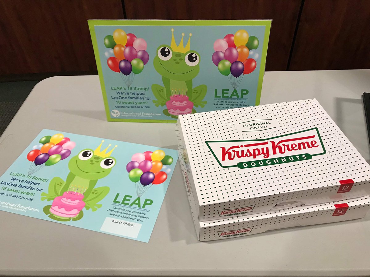 Lex1EdFound's tweet photo. Thank you @krispykreme for donating breakfast for our #LEAP Campaign Kickoff meeting yesterday! #LexOneLEAPs #LEAPs16Strong #Sweet16 @lexingtonone https://t.co/efYtGqyp43
