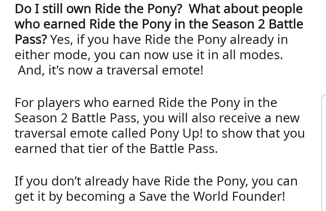 Storm Fortnite The Owners Of The Current Ride The Pony Will Get A New Traversal Emote Called Pony Up This Means That Ride The Pony Will No Longer Be Exclusive Storm Fortnite The Owners Of The Current Ride The Pony Will Get A New Traversal Emote Called Pony Up This Means That Ride The Pony Will No Longer Be Exclusive
