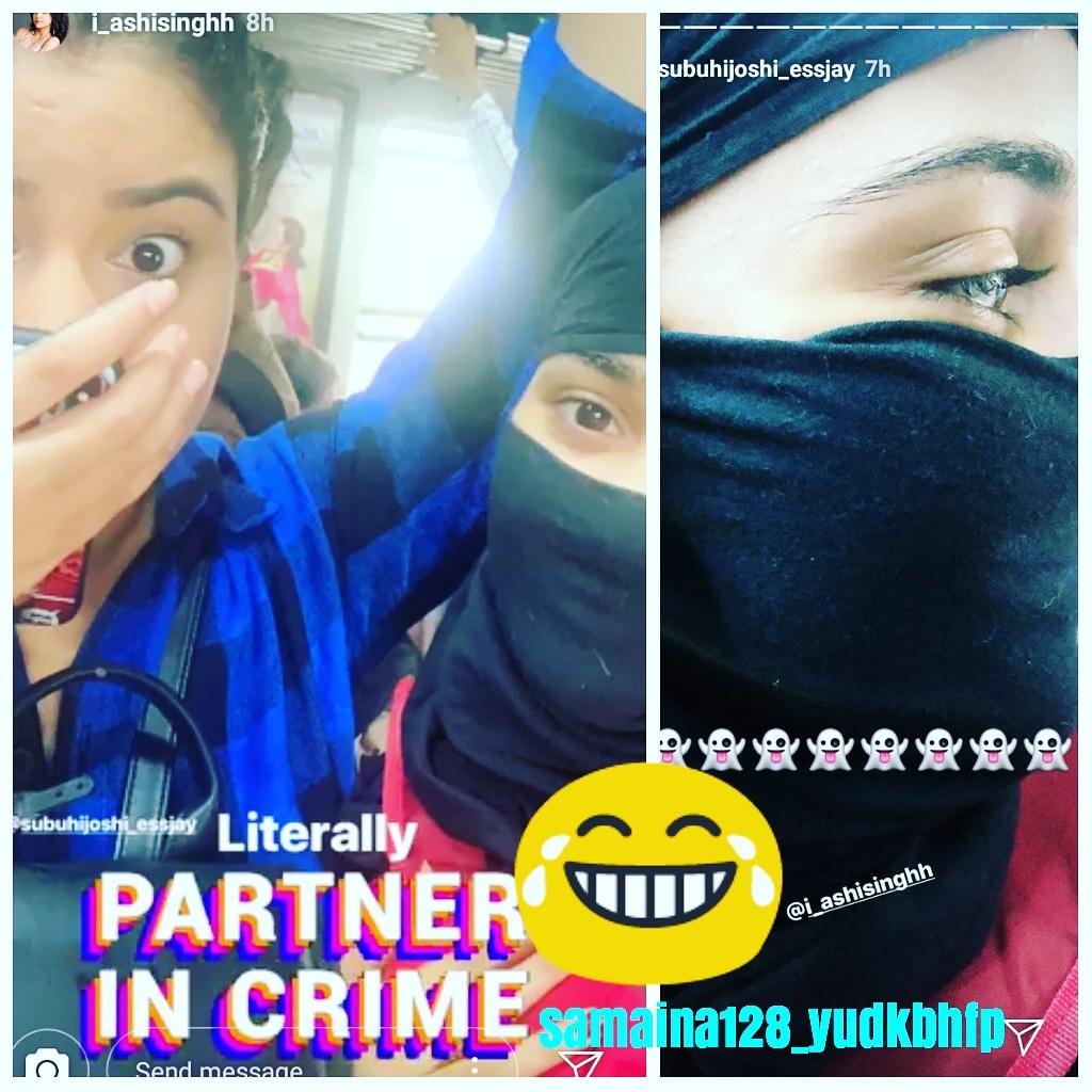 128Samaina's tweet photo. #Devrani #Jethani Duo on secret journey 😁😁
#PoonamBhabhi @SubuhiJ 
#Naina @Ashisinghh 
#yudkbh #YUDKBH #YehUnDinonKiBaatHai #yehundinonkibaathai 
#sonyTV #Sony https://t.co/PktdSsTXxc
