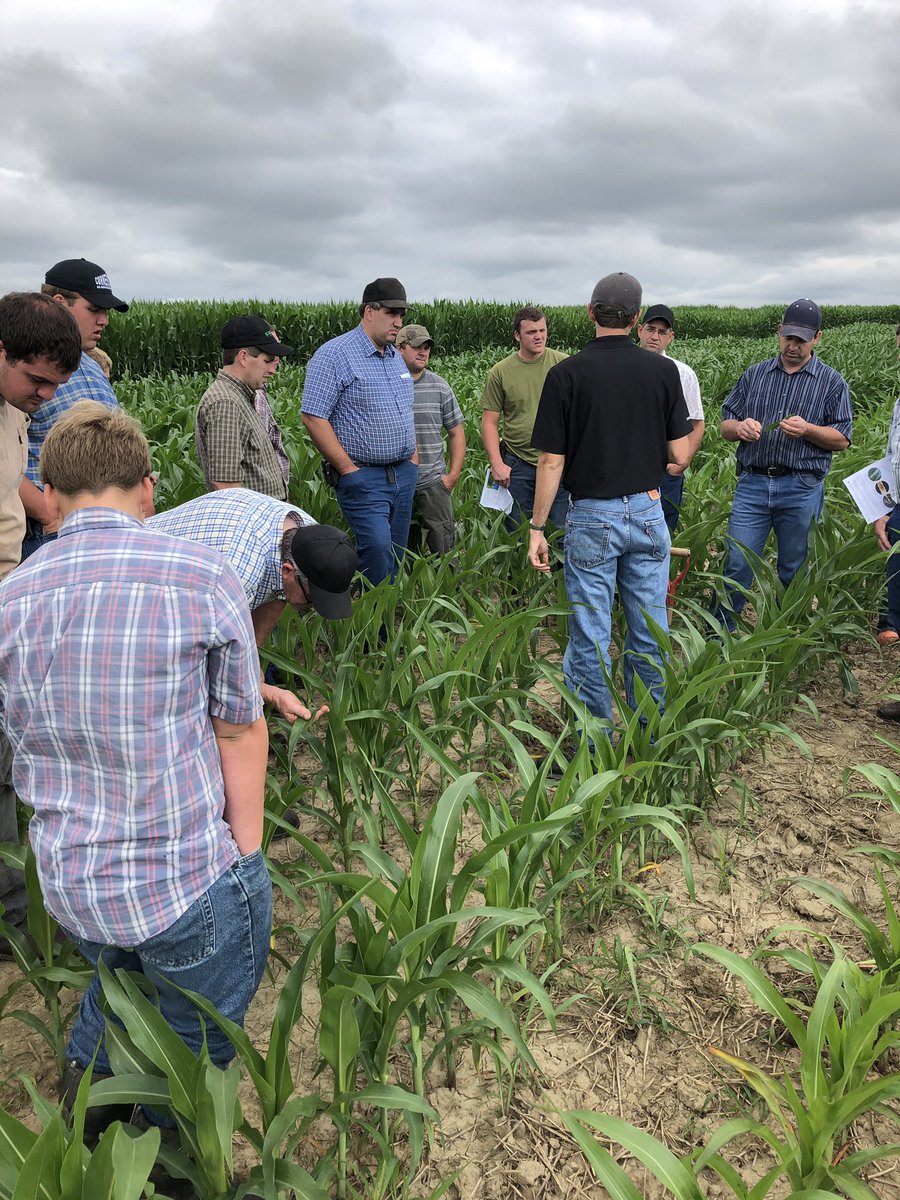 Great day learning how to manage late planted corn from @Mike_Hannewald! @BecksHybrids #grow19 @WeAreBecks