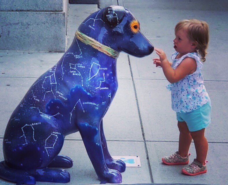 Even our smallest discoverers are intrigued by Nipper. 🐶💫#downtownispawsome