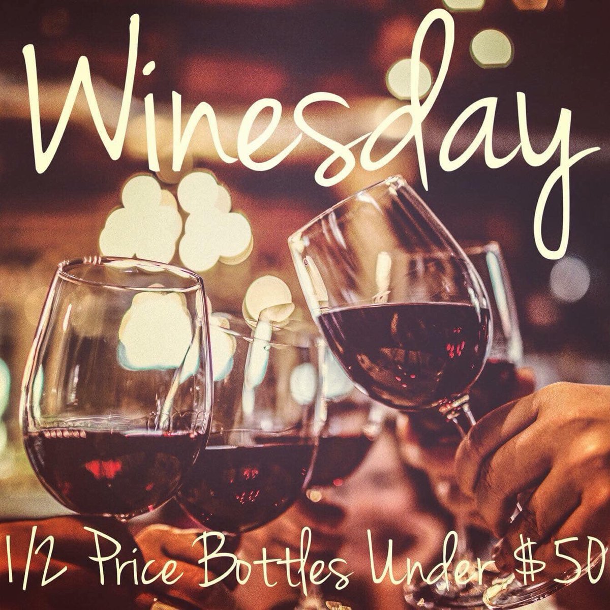 🍷 It’s Wine Wednesday at JohnnyLukes! Stop in for HALF PRICE bottles under $50 all day and night. #johnnylukes #wilmingtonnc #winewednesday #ilm #whatsupwilmington #humpdayvibes