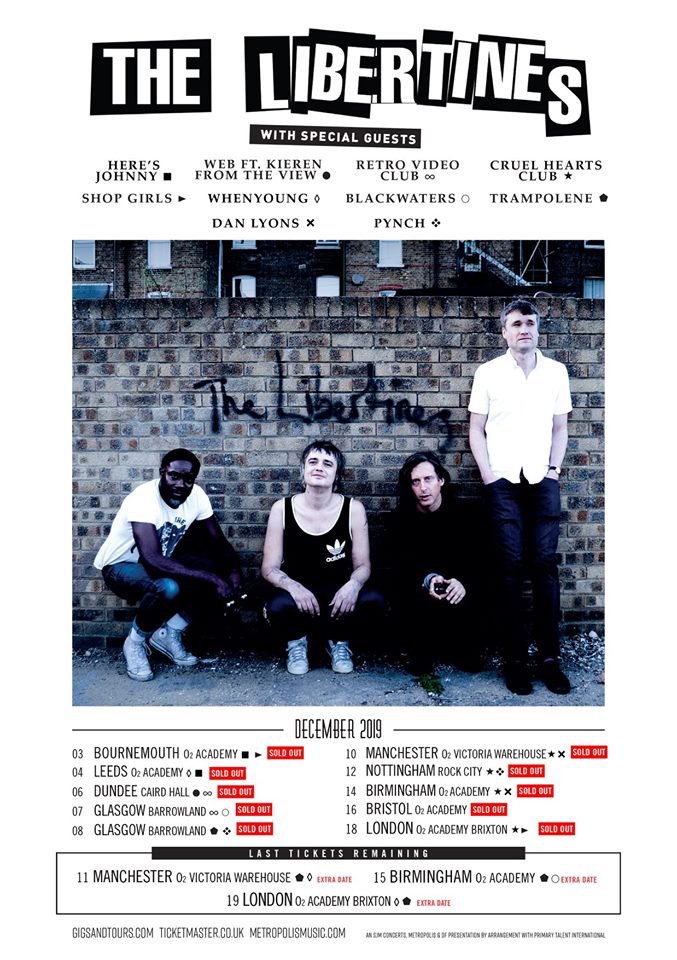 Can't wait to hit the road with @libertines on their sold out tour in December. We play the first nights in #Manchester and #Birmingham - see you there. <3