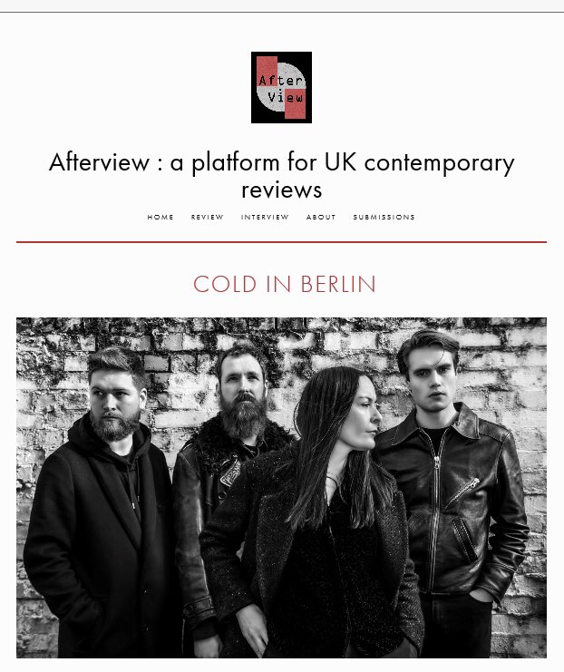Afterview1's tweet image. @afterview1 latest Interview: @coldinberlin discuss their latest album Rituals of Surrender, literature, art and their inclusion @britishlibrary #metal #newalbum #doommetal #reviews #britishmetal #postpunkmusic @cargorecords_uk @newheavysounds afterview.net/cold-in-berlin