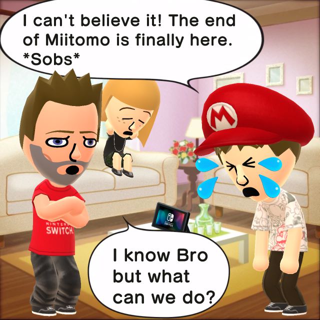 miketendo64's tweet photo. The last ever "comic" we made in #Miitomo #SaveMiitomo (part 1/2) https://t.co/IKc0wRif1S