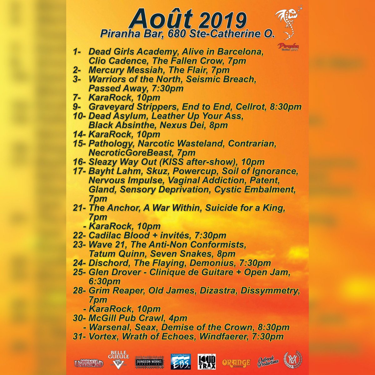 Here is our August calendar! Voici notre calendrier du mois d’août!