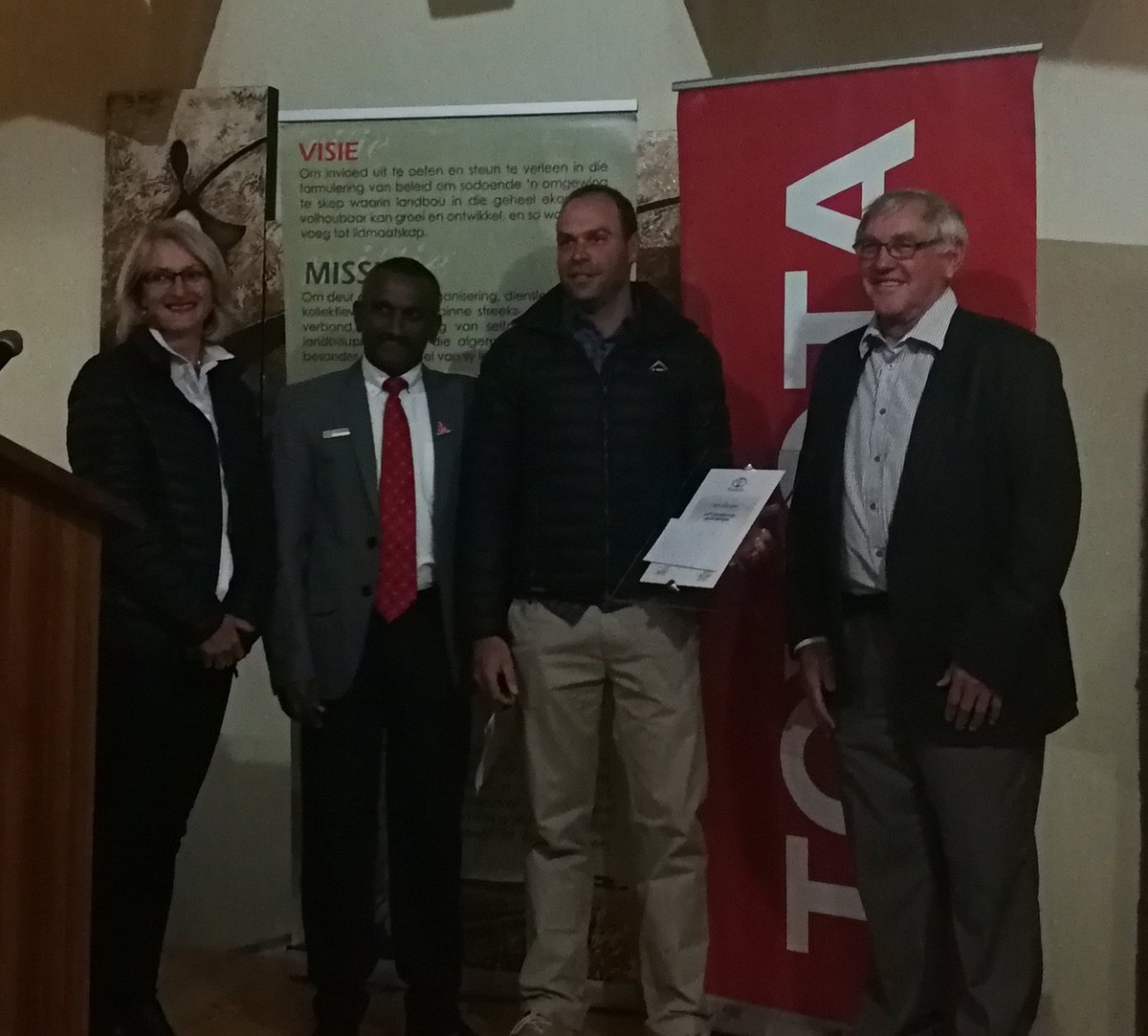 Mr Ricky Pillay from Toyota SA has announced Matthew Morgan as the Toyota Eastern Cape Young Farmer of the Year. Congratulations Matthew!

#AgriEC19