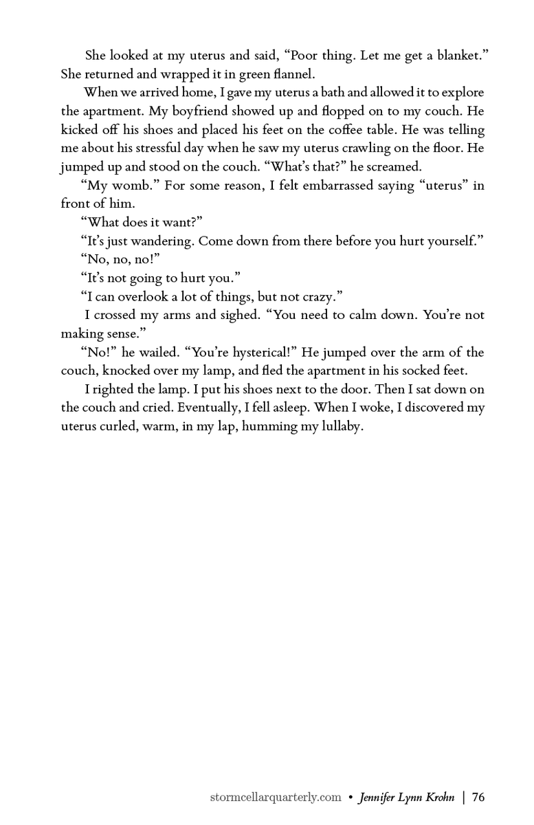 stormcellar's tweet photo. “The doctor was edging along the wall behind the examination table. He kept his eyes on my uterus.” —Jennifer Lynn Krohn @jennkrohn in SC 6.2 #wednesdayreads #flash #horror #AllTooReal #gynecoillogical #gutbuster #YES #hugs https://t.co/Tb1bx2t6XF https://t.co/5Dz67MCXgX