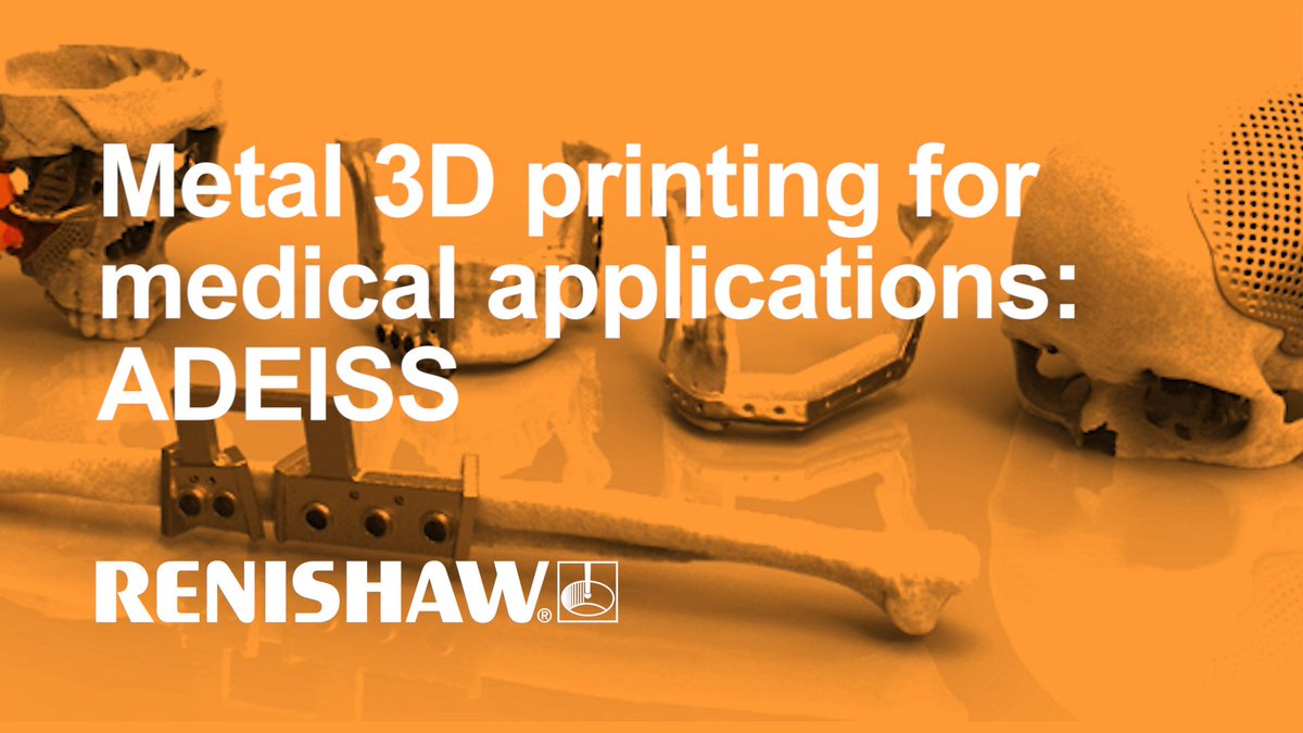 Take a closer look at what our partner @ADEISS_Centre does, and how metal 3D printing is revolutionizing patient care around the world. Watch the video here: bit.ly/333cHQg #Renishaw #ADEISS #AM #AdditiveManufacturing #Technology #Medical #Healthcare #3DPrinting