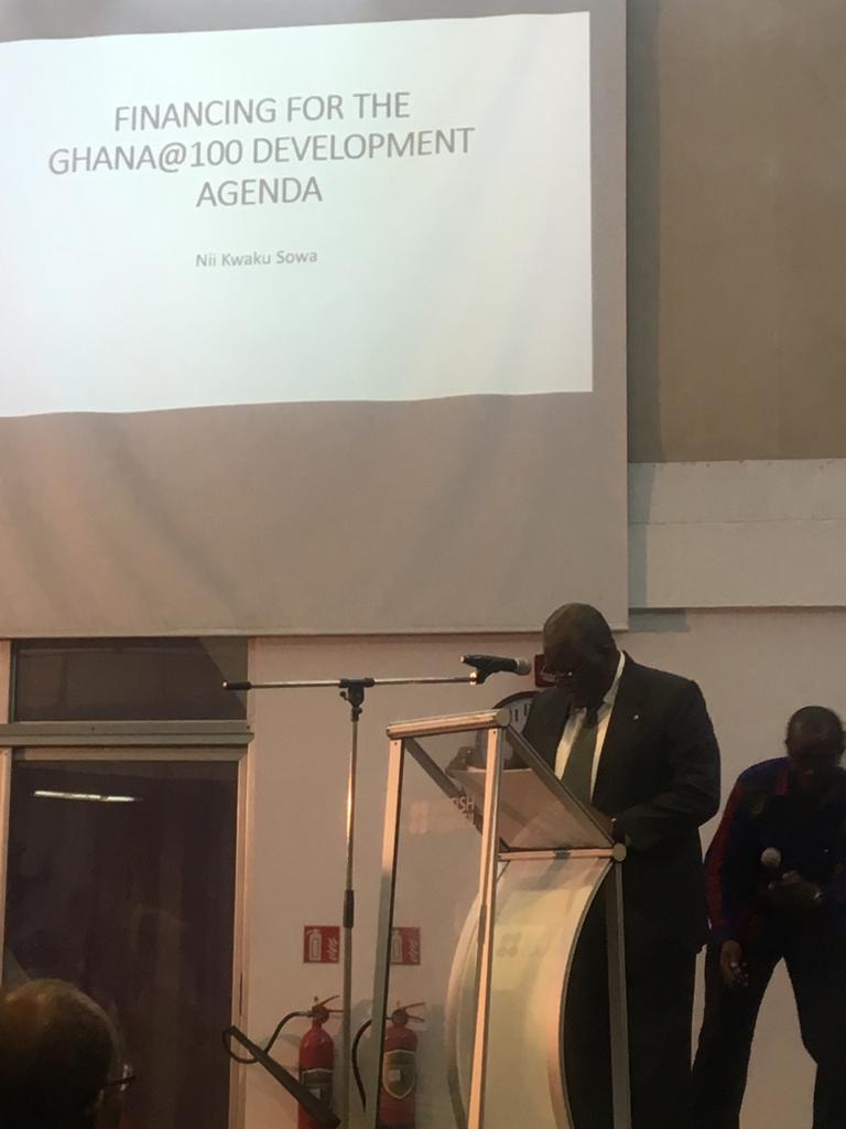 Dr. Nii Kwaku Sowa takes the stage to present the keynote address for today's #NationalDevelopmentForum 

Theme: Financing  for #GhanaAt100 Development Agenda