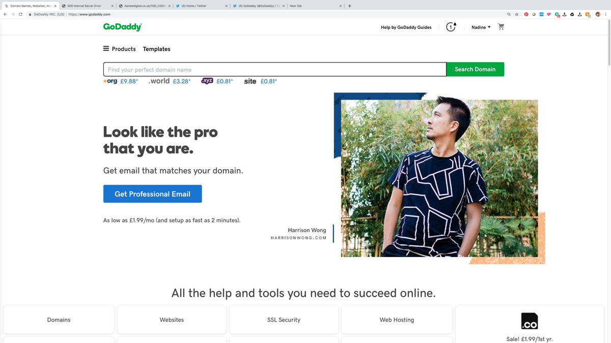 So glad I moved my 55 domains to <a href="/GoDaddyHelp/">GoDaddy Help</a> <a href="/GoDaddy/">GoDaddy</a> 2.5 weeks ago, sites been down for 2 weeks, constant error messages, c. 5 hours on the phone &amp; no joy ... hard to look like the pro you are when your business sites don't work!  #godaddy  #horrifichosting #chocolateteapot
