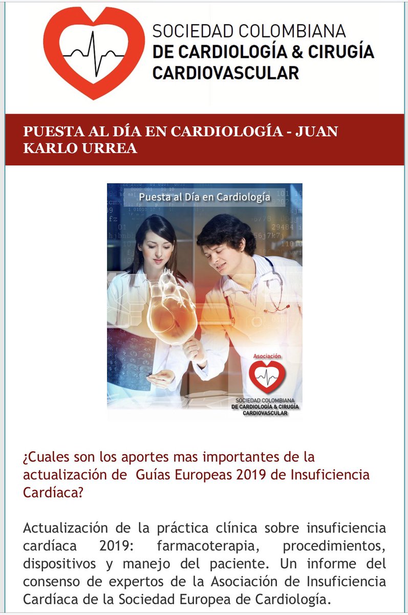 Dr. Osmar Perez S. (@osmarperse) on Twitter photo 🚨Nueva puesta al día 👨🏫👨🏻💻👩🏼💻👨🏻⚕️ ! ¿Cuales son los aportes mas importantes de la actualización de Guías
Europeas 2019 de Insuficiencia Cardíaca?👨🏻⚕️
Link: scc.org.co/boletin-no-125/
<a href="/Dr_Manito/">Nicolas Manito</a> <a href="/heralv1985/">Dr. Álvaro Herrera E</a> <a href="/jd1lopez/">juan lopez</a> <a href="/paomorejon/">Paola Morejón Barragán</a> <a href="/md_viviana/">Viviana Navas, MD</a> <a href="/jannesbuelvas/">Jannes Buelvas MD</a> <a href="/ValleAlfonso/">Alfonso Valle</a> 🚨Nueva puesta al día 👨🏫👨🏻💻👩🏼💻👨🏻⚕️ ! ¿Cuales son los aportes mas importantes de la actualización de Guías
Europeas 2019 de Insuficiencia Cardíaca?👨🏻⚕️
Link: scc.org.co/boletin-no-125/
<a href="/Dr_Manito/">Nicolas Manito</a> <a href="/heralv1985/">Dr. Álvaro Herrera E</a> <a href="/jd1lopez/">juan lopez</a> <a href="/paomorejon/">Paola Morejón Barragán</a> <a href="/md_viviana/">Viviana Navas, MD</a> <a href="/jannesbuelvas/">Jannes Buelvas MD</a> <a href="/ValleAlfonso/">Alfonso Valle</a>