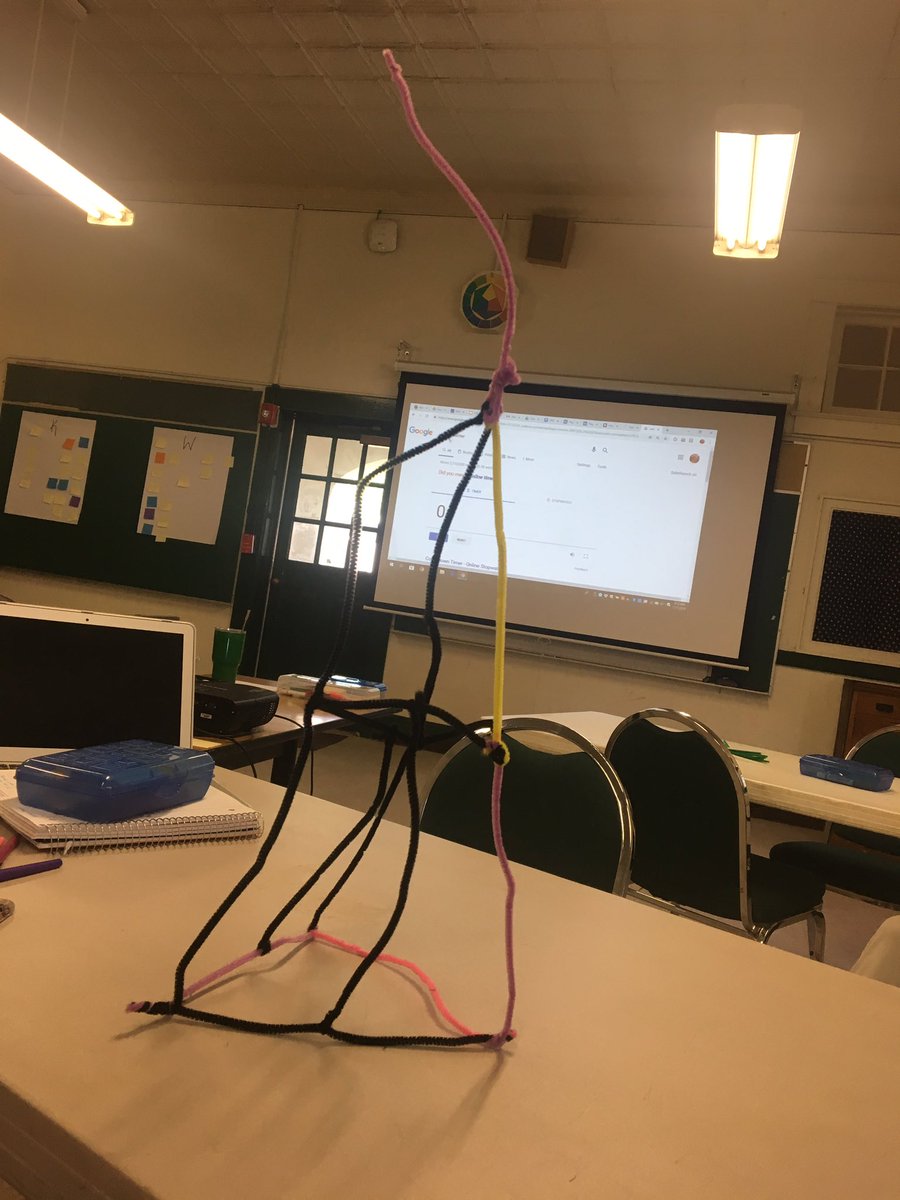 Created a very impressive freestanding pipe cleaner tower in STEM training today. I can’t wait to bring more STEM to my room this year! #SHESshinebright