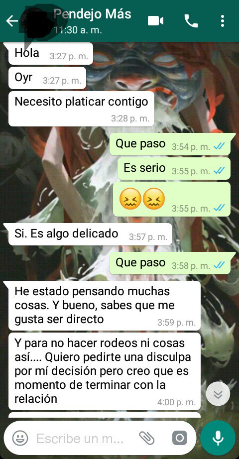 Chibi04693580's tweet photo. Resumiendo los 4 minutos de la nota de voz, me dejó "antes de ponerme los cuernos" por que empezó a salir con una compañera de trabajo 😂 
#MeCortaronPorMensaje @maire_wink https://t.co/C2rnLI61cg