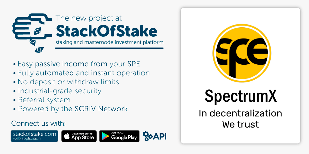 stackofstake's tweet photo. $SPE listed at https://t.co/pTaN10zDVx! @SPECTRUMX_NET welcome to #StackOfStakeClub 🤗
All advantages of instant shared #masternodes are activated at our platform 🤘 https://t.co/yNniJymyY4