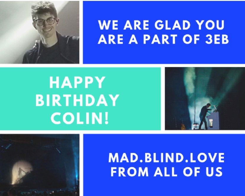 3EBLIFESTYLE's tweet photo. Happy Birthday to the newest member of the band! Colin we wish you a happy birthday and wonderful year! https://t.co/r5R5NFzYIP