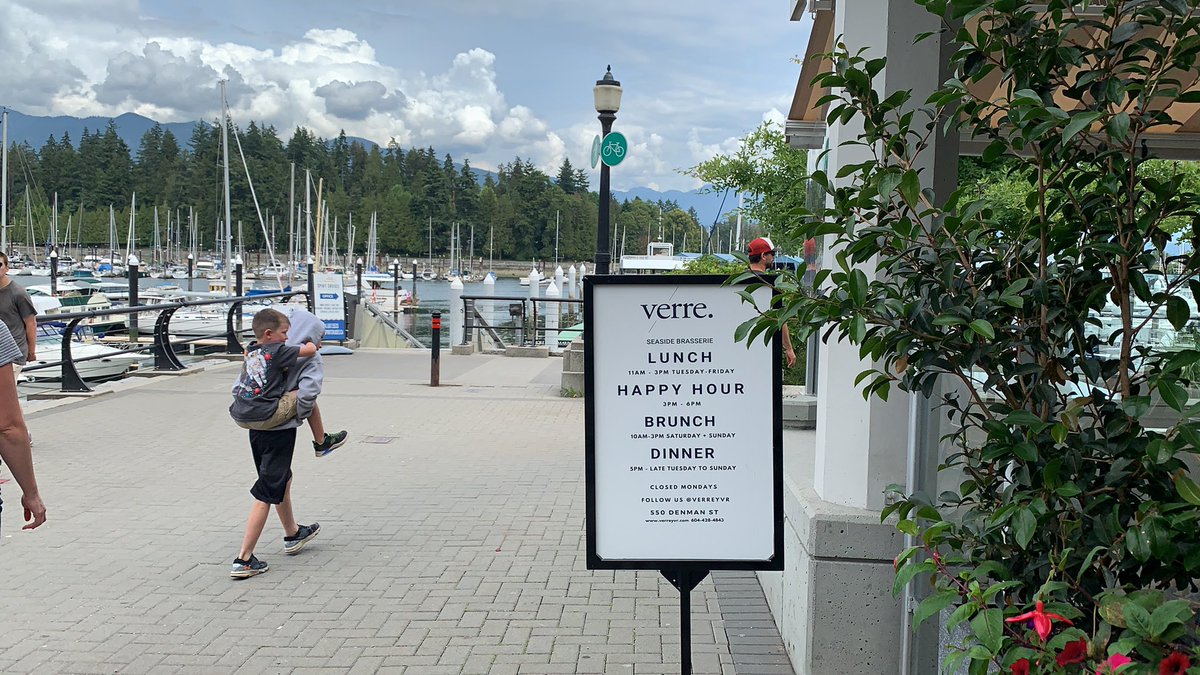Beautiful day on the seawall. Come and say hi! Happy Hour 3-6 #aperolspritz #yvreats #yvrdrinks #yvrhappyhour