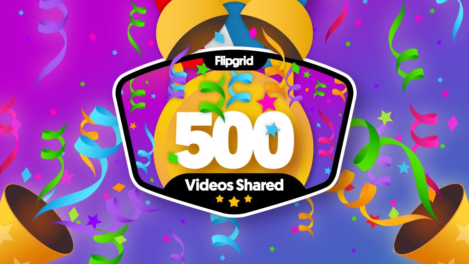 I just earned a new @Flipgrid badge: 500 Response videos! Im a champion of student voice.