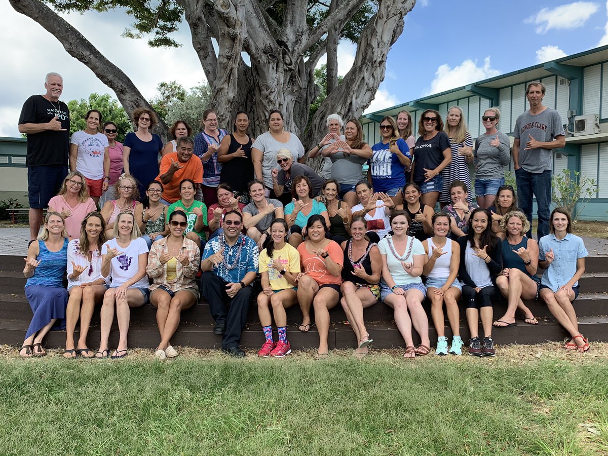 The awesome faculty and staff of Ka’ōhao School! #WeLoveKaohao #Kailua
